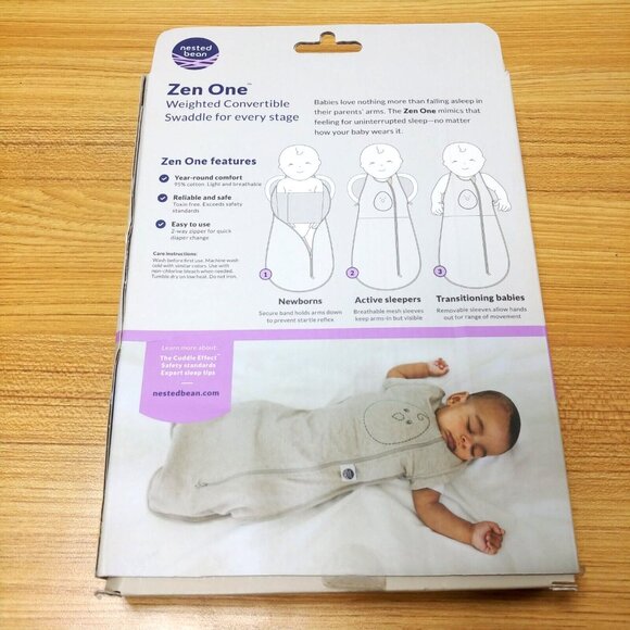 Nested Bean Zen One Convertible Swaddle - Gray - Picture 3 of 9